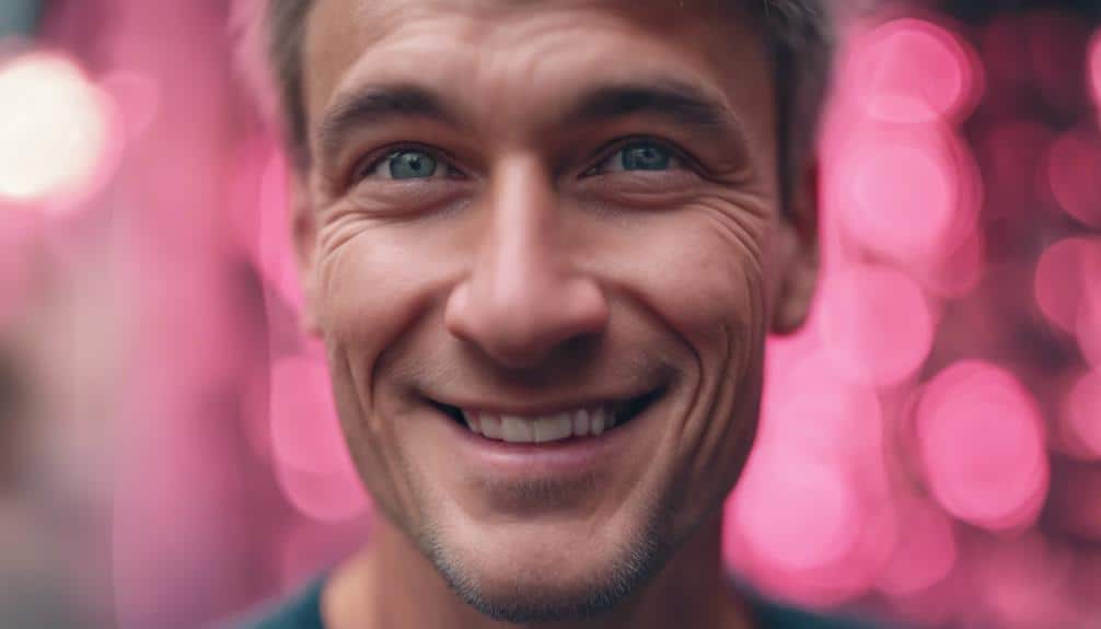 blushing guy smiles meaning